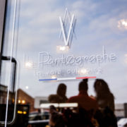 Restaurant Pantographe vitre logo extérieure