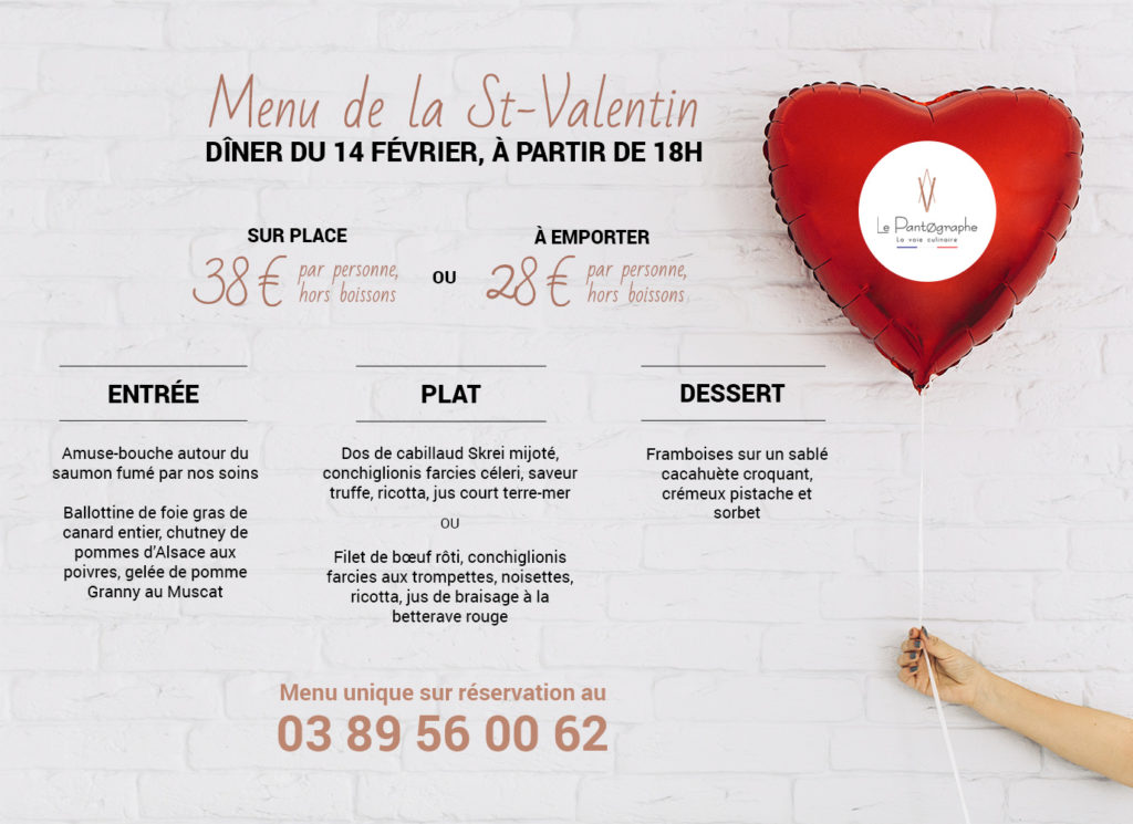 menu saint valentin mulhouse